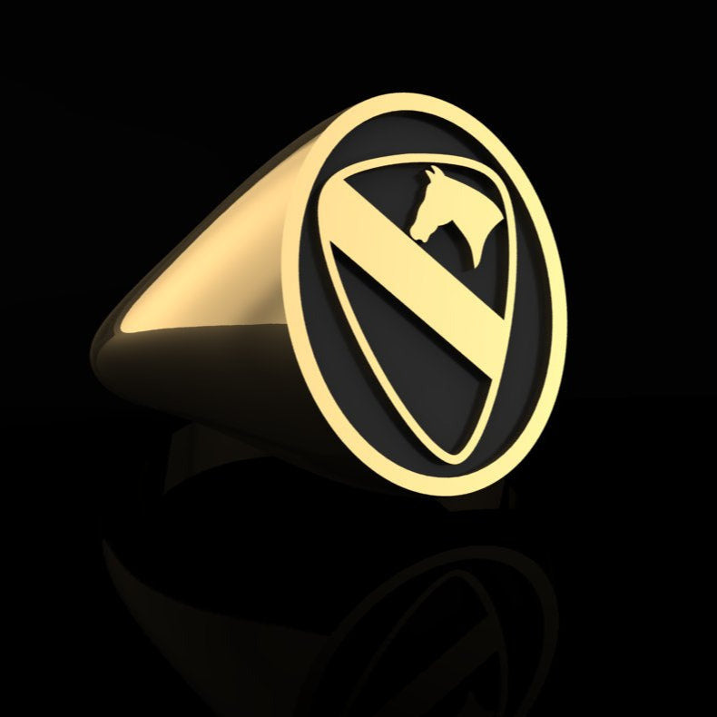 US Army 1st Cav Ring - gold