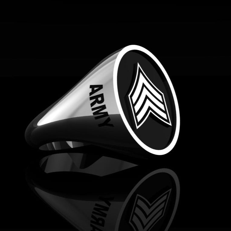 Army Ring Sgt -Silver