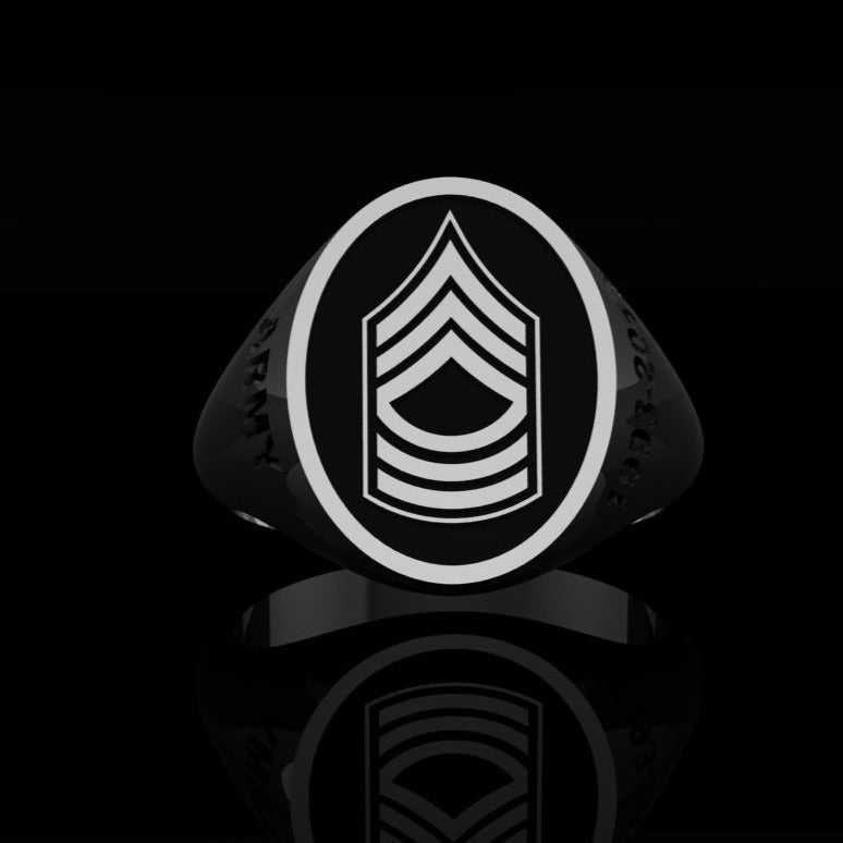 Army Master Sgt Ring SIlver