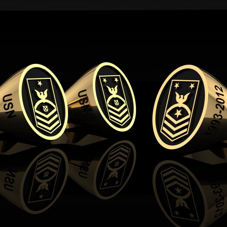 Navy E8-E9 Rings gold