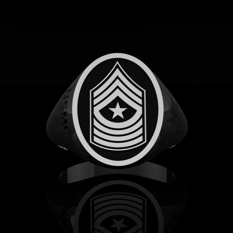 USMC Sgt Major Ring Silver