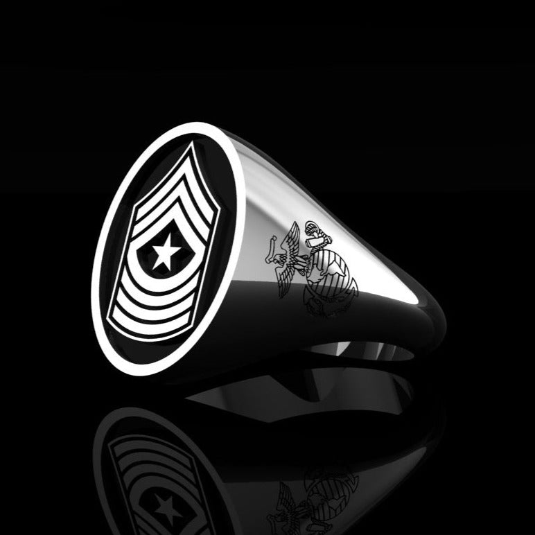 USMC Sgt Major Ring Silver