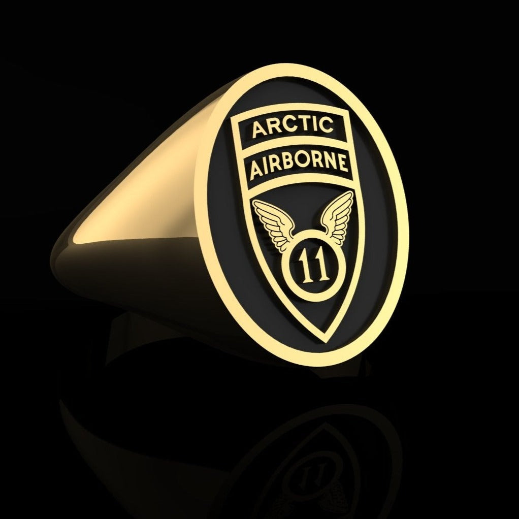 11th Airborn Division ring - gold