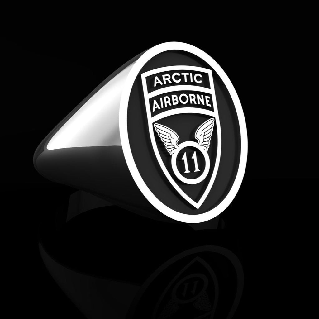 11th Airborn Division ring - silver