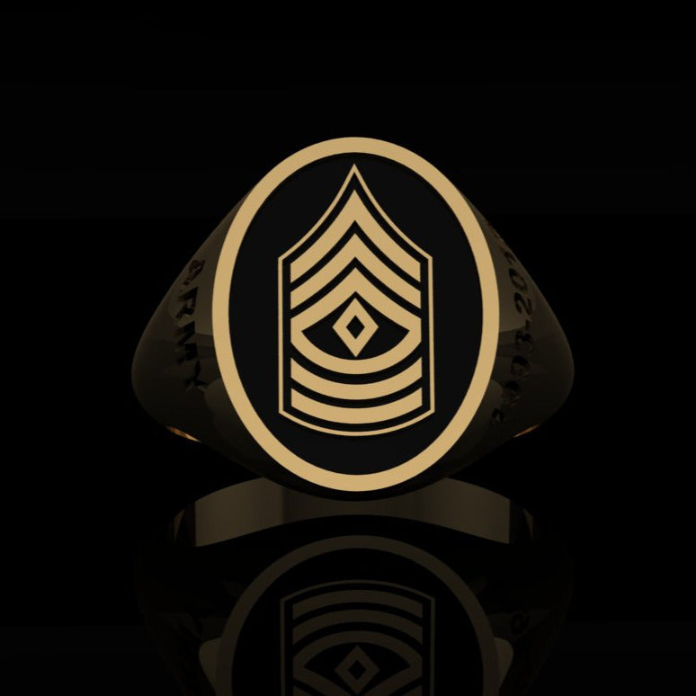 Army First Sgt ring gold