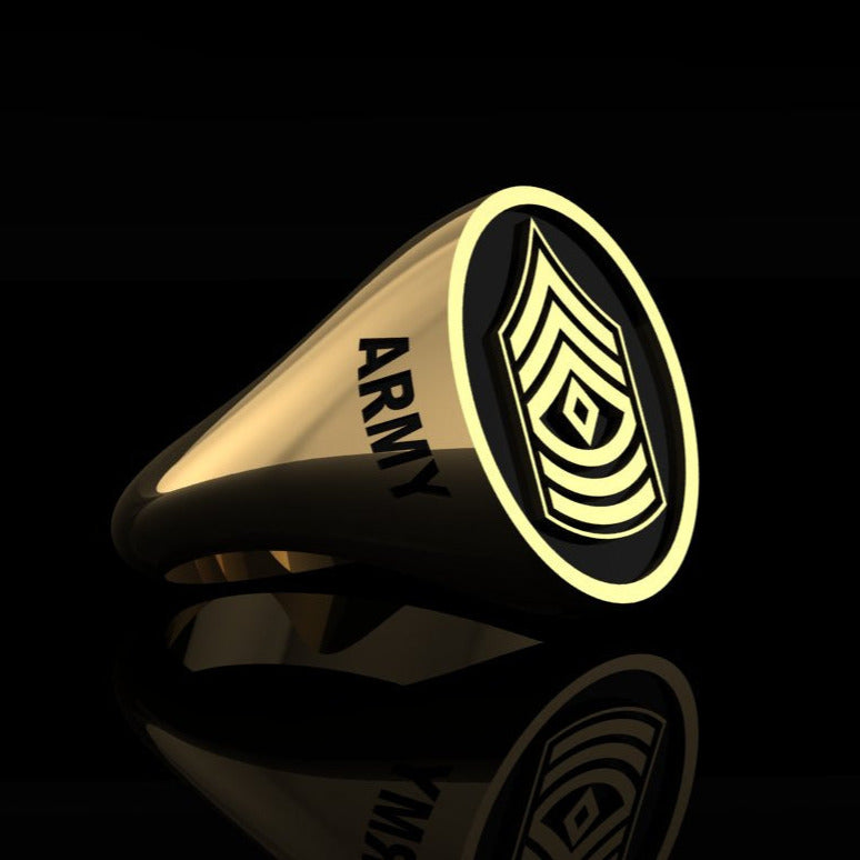 Army First SGt Ring gold