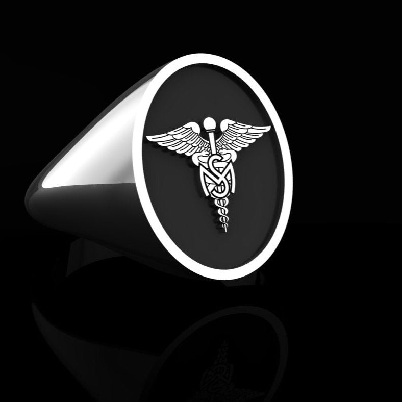 Army Medical Specialist ring - silver