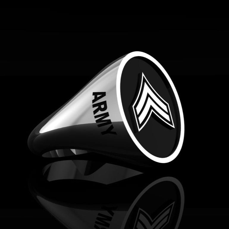 Army Ring Corporal - Silver