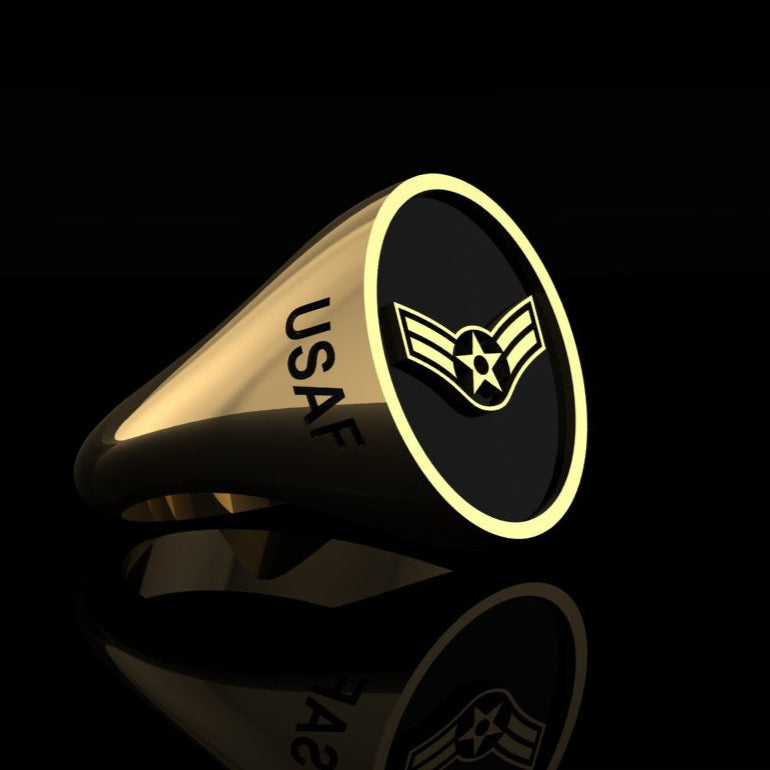 USAF Airman 1st Class Ring Gold