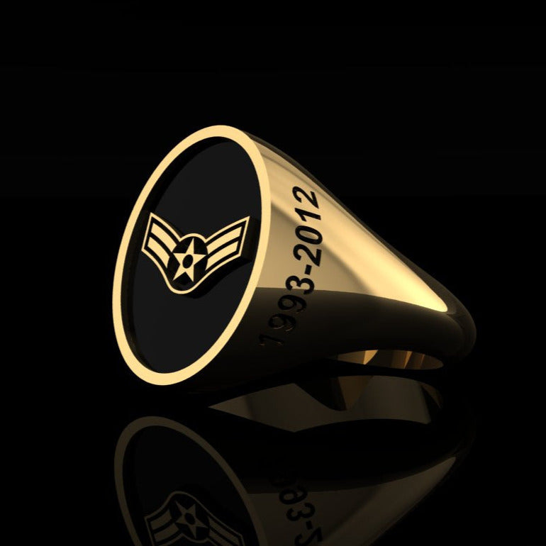 USAF Airman 1st Class Ring Gold