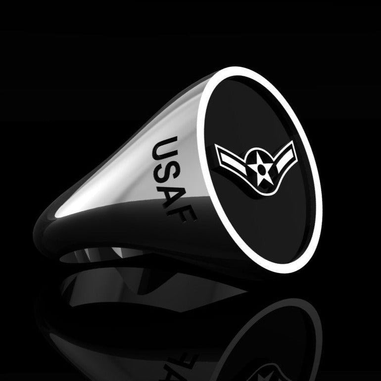 USAF Airman Silver Ring