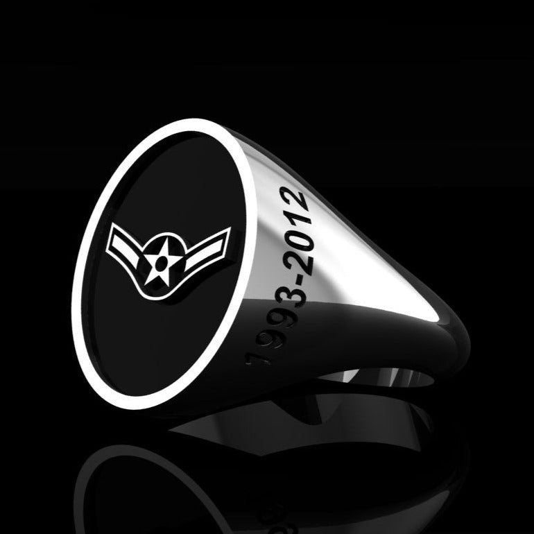 USAF Airman Silver Ring