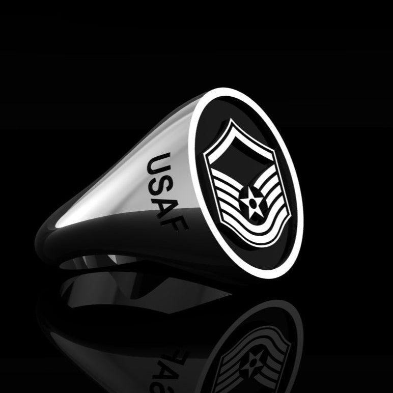 USAF Master Sgt Silver Ring