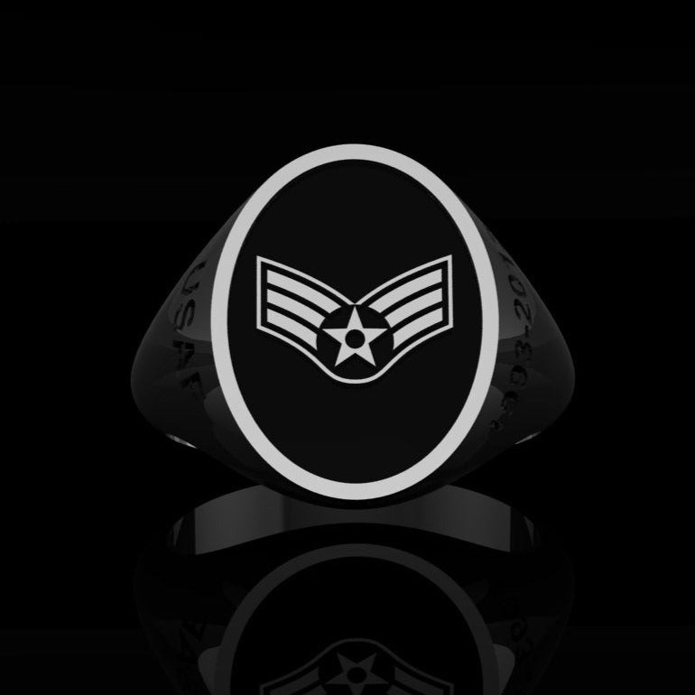 USAF Senior Airman  Ring Silver