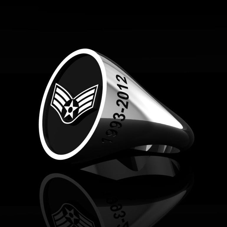 USAF Senior Airman  Ring Silver