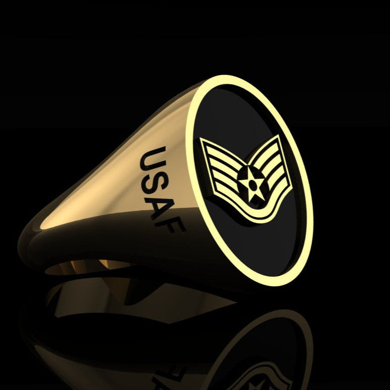 USAF Staff Sgt Gold Ring