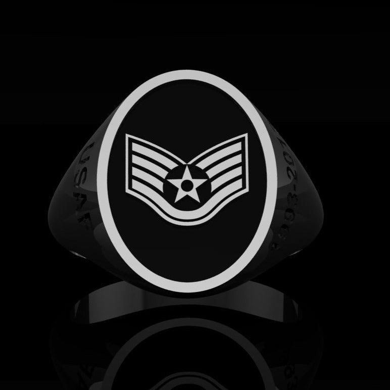 USAF Staff Sgt Silver Ring