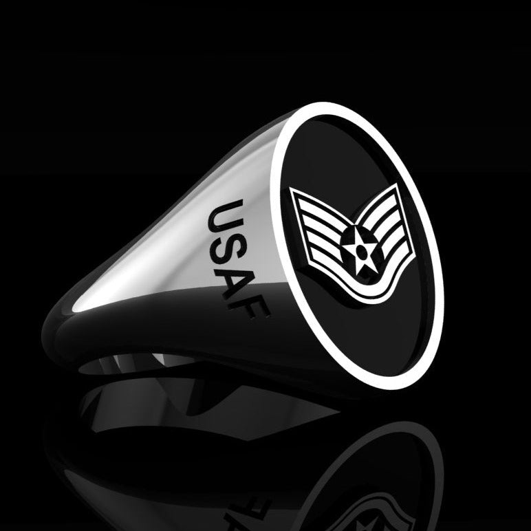 USAF Staff Sgt Silver Ring