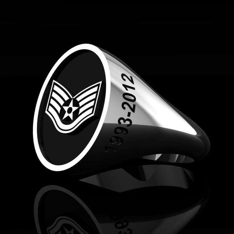 USAF Staff Sgt Silver Ring