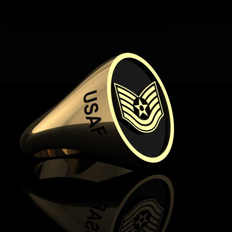 USAF Tech Sgt Silver Ring