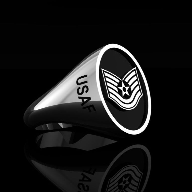 USAF Tech Sgt Silver Ring