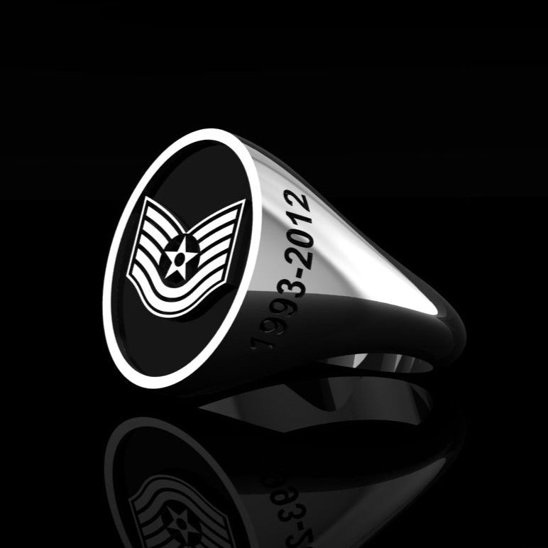 USAF Tech Sgt Silver Ring