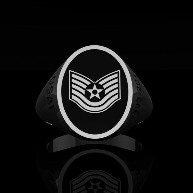 USAF Tech Sgt Silver Ring