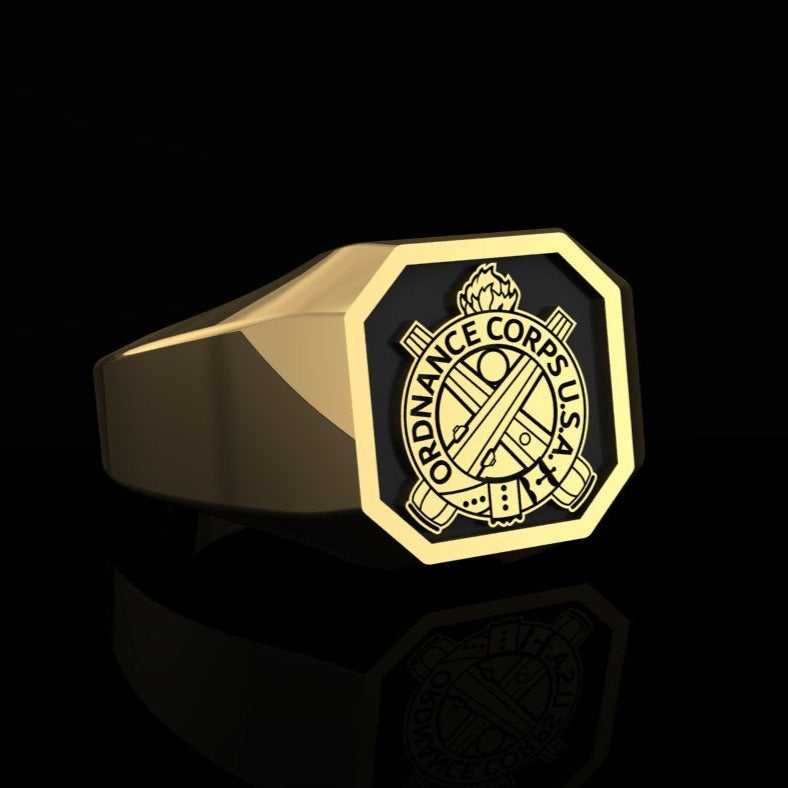 Army Ordnance Corps Ring - gold
