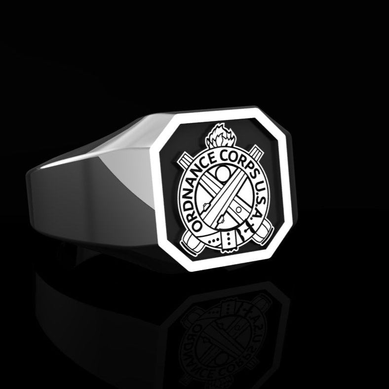 Army Ordnance Corps Ring - silver