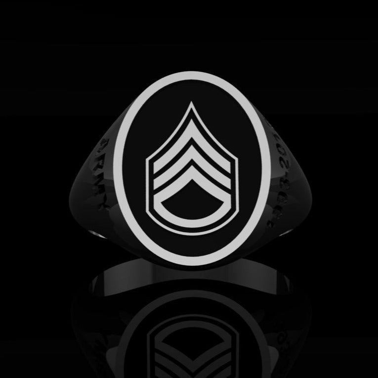 Army Ring SSgt - Silver