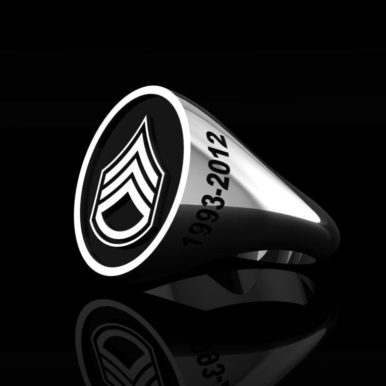 Army Ring SSgt - Silver