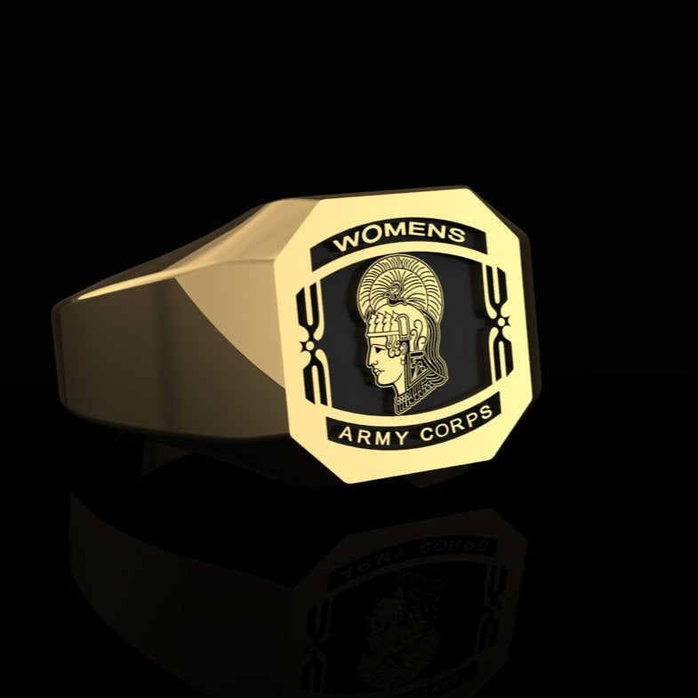 US Army Women Corps Ring - gold