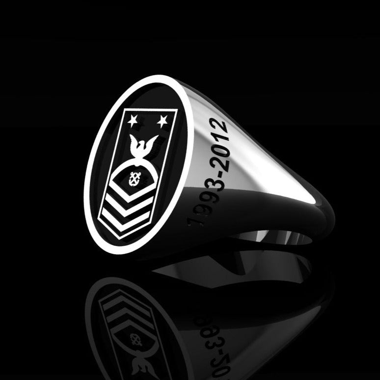 NAVY- Master Chief Silver Ring