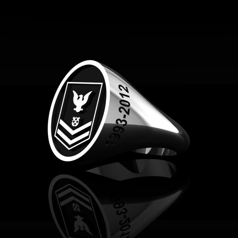Navy Petty Officer 2nd Class RIng - Silver