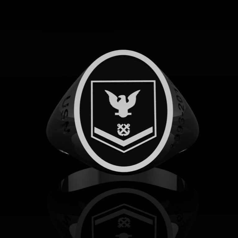 Navy Petty Officer 3rd Class Ring - Silver