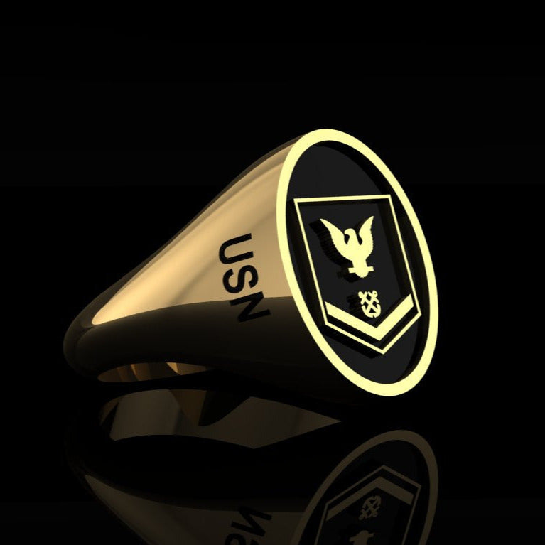 Navy Petty Officer 3rd Class Ring - Gold