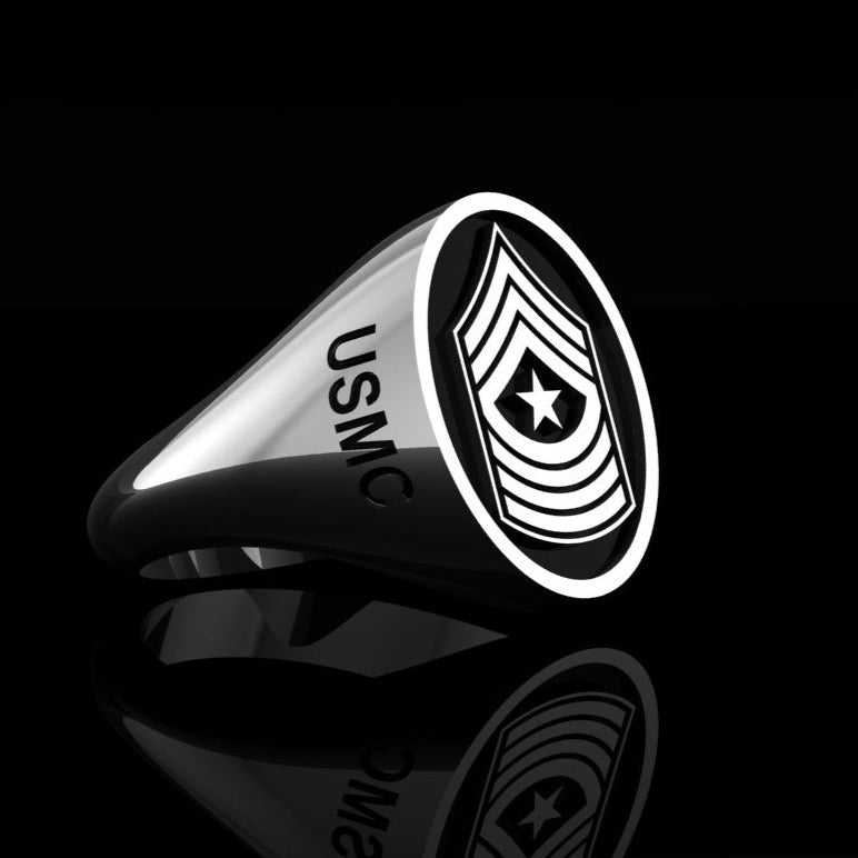 USMC Sgt Major Ring Silver