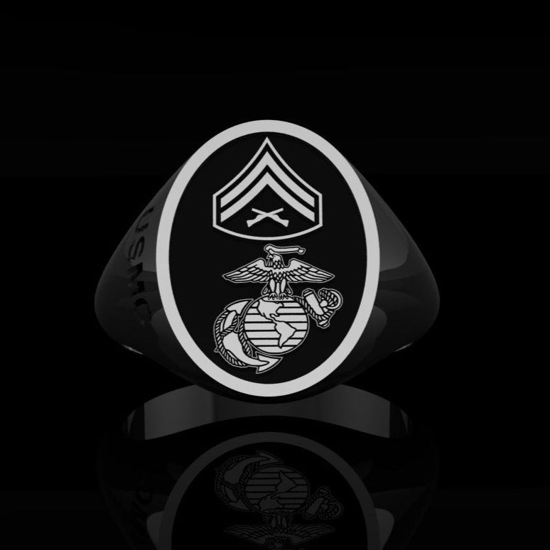USMC-LCPL Ring Silver