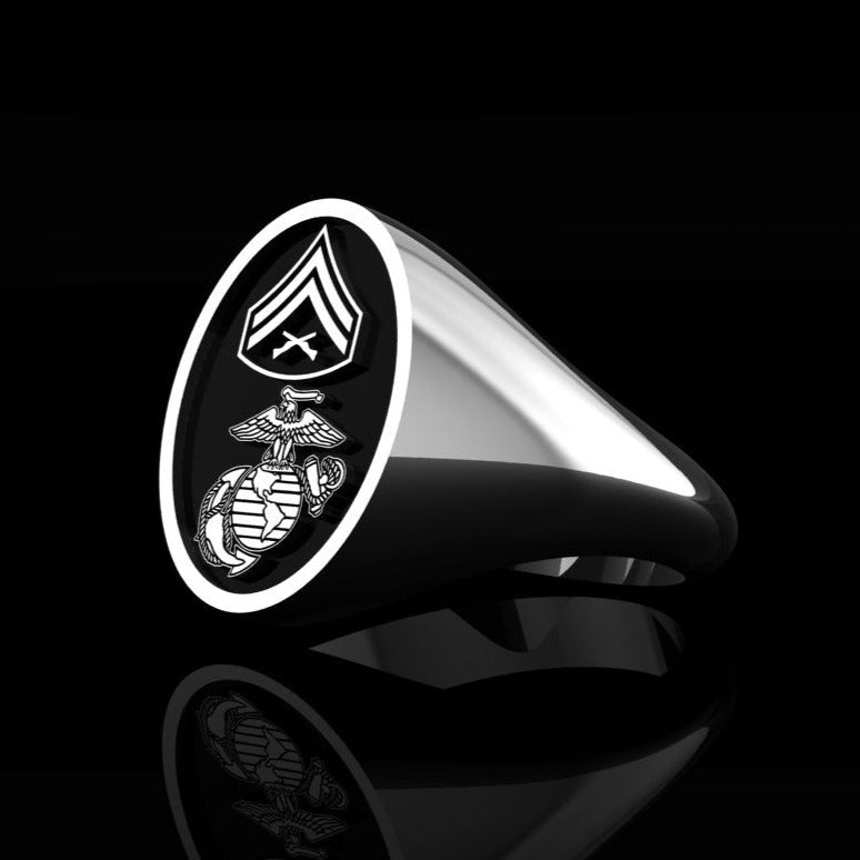 USMC-LCPL Ring  SIlver