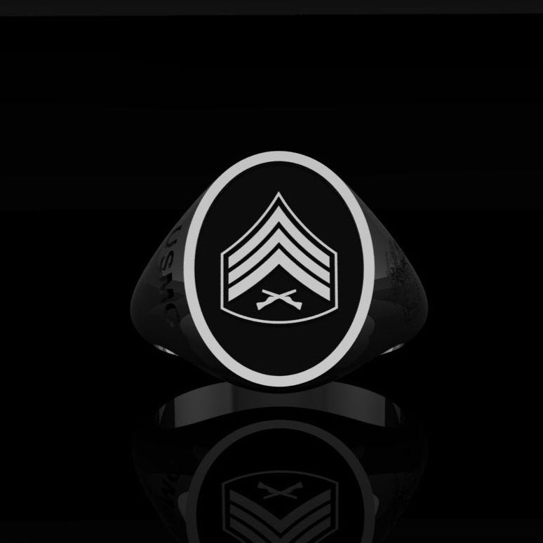 USMC Sergeant Ring Silver