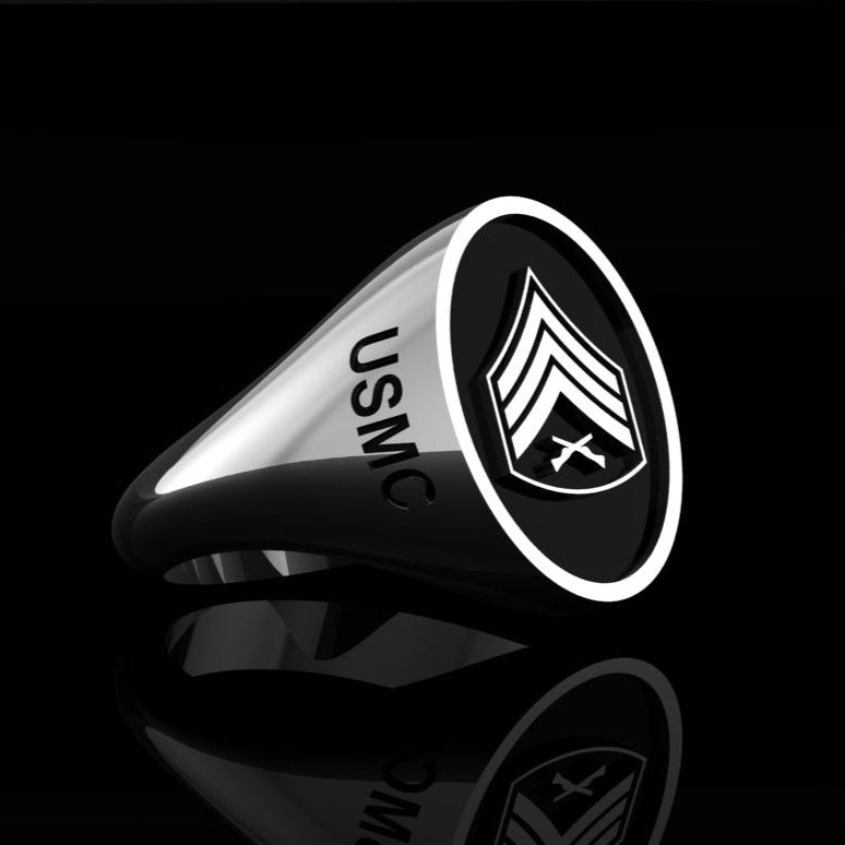 USMC Sergeant Ring Silver