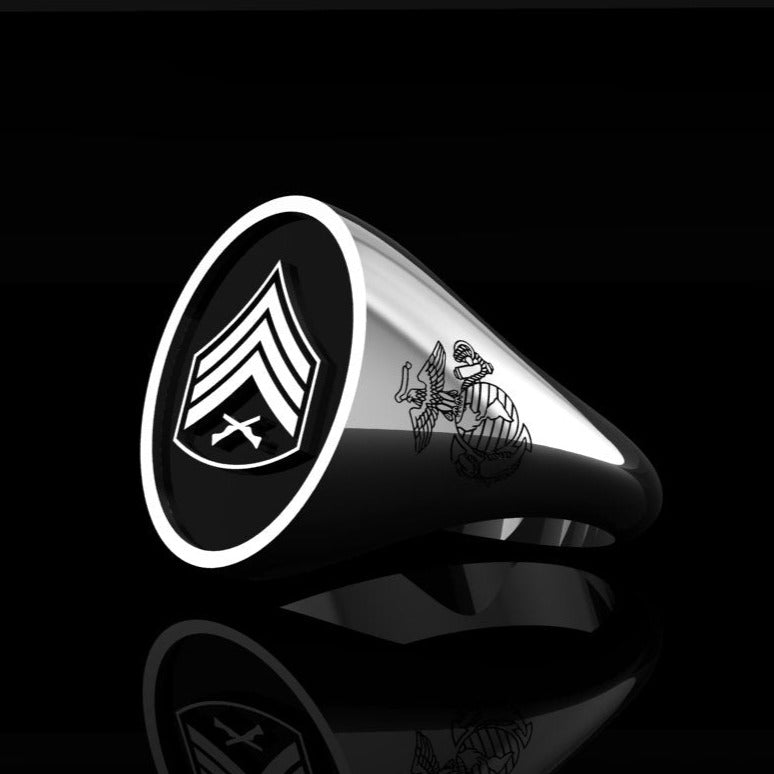 USMC Sergeant Ring Silver