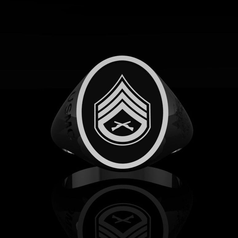 USMC Staff Sergeant Ring Silver
