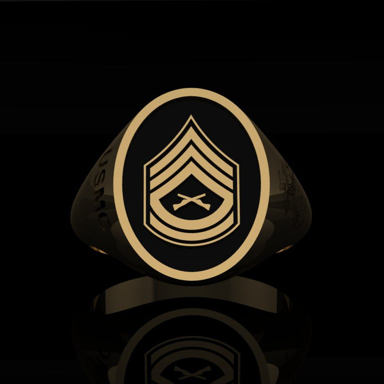 USMC Gunnery Sergeant Ring Gold