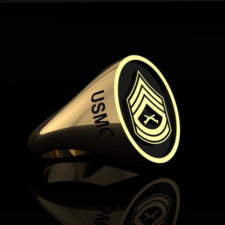USMC Gunnery Sergeant Ring Gold
