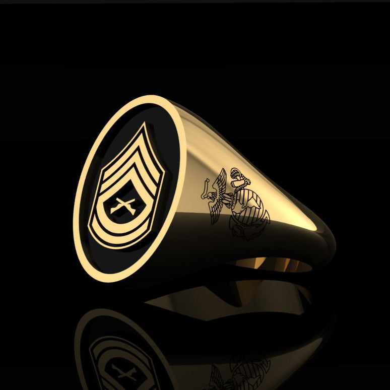 USMC Gunnery Sergeant Ring Gold
