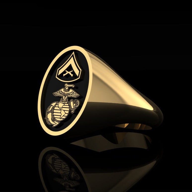 USMC-LCPL Ring Gold