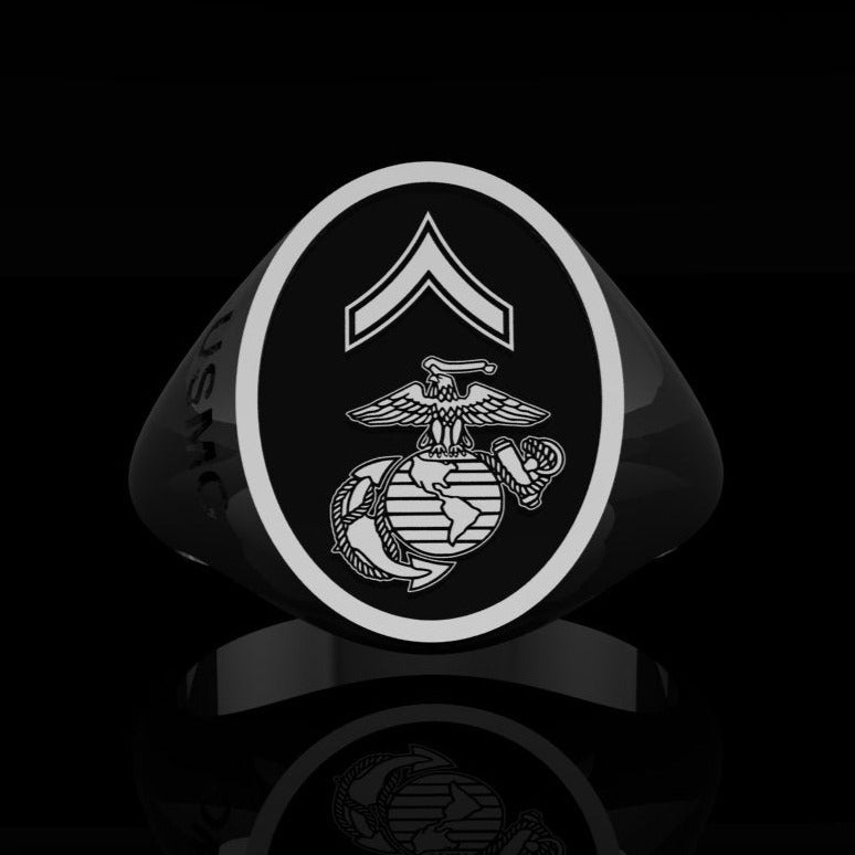 USMC-PFC Ring SIlver