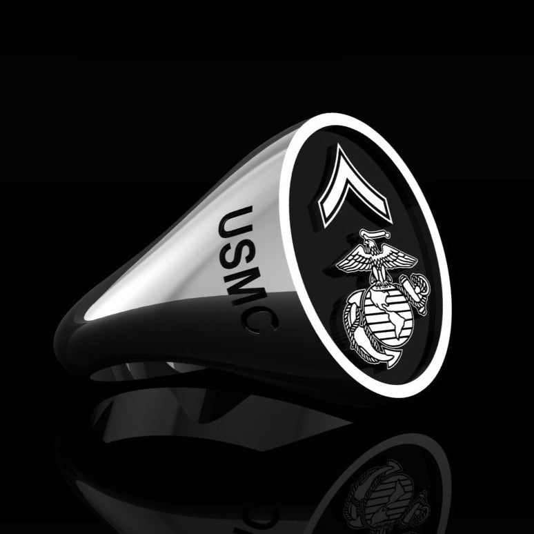 USMC-PFC Ring SIlver