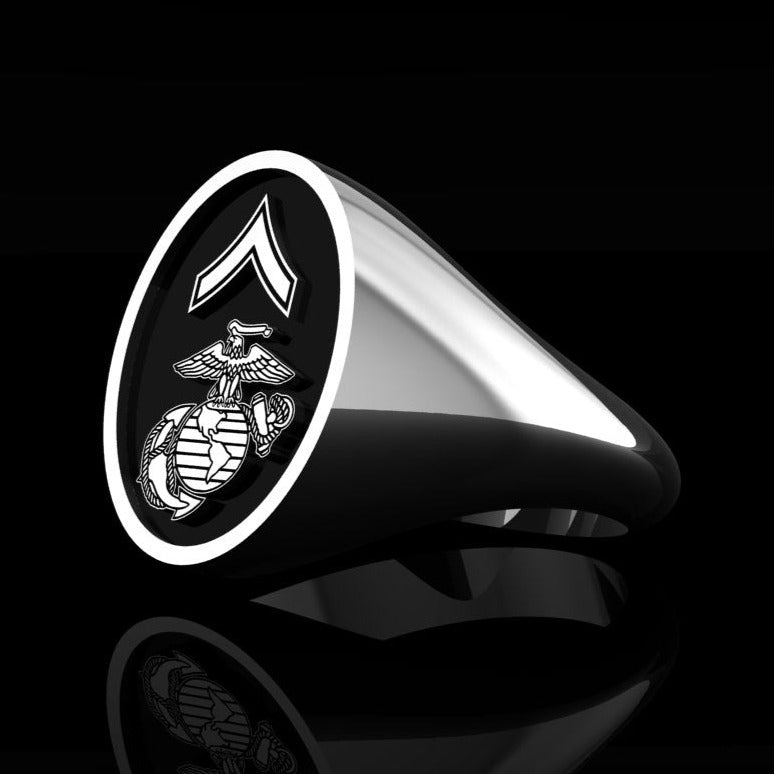 USMC-PFC Ring SIlver